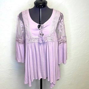Skylar + Jade Lavender Lace Blouse